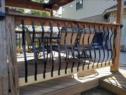 Akenow Deck Balusters 61 Pack Metal Deck Spindles, 32.25"x1" Staircase Baluster with Screws, Metal Deck Railing for Wood and Composite Deck, Stylish Baluster for Outdoor Stair Deck Porch Akenow Deck Balusters 61 Pack Metal Deck Spindles, 32.25"x1" Staircase Baluster with Screws, Metal Deck Railing for Wood and Composite Deck, Stylish Baluster for Outdoor Stair Deck Porch