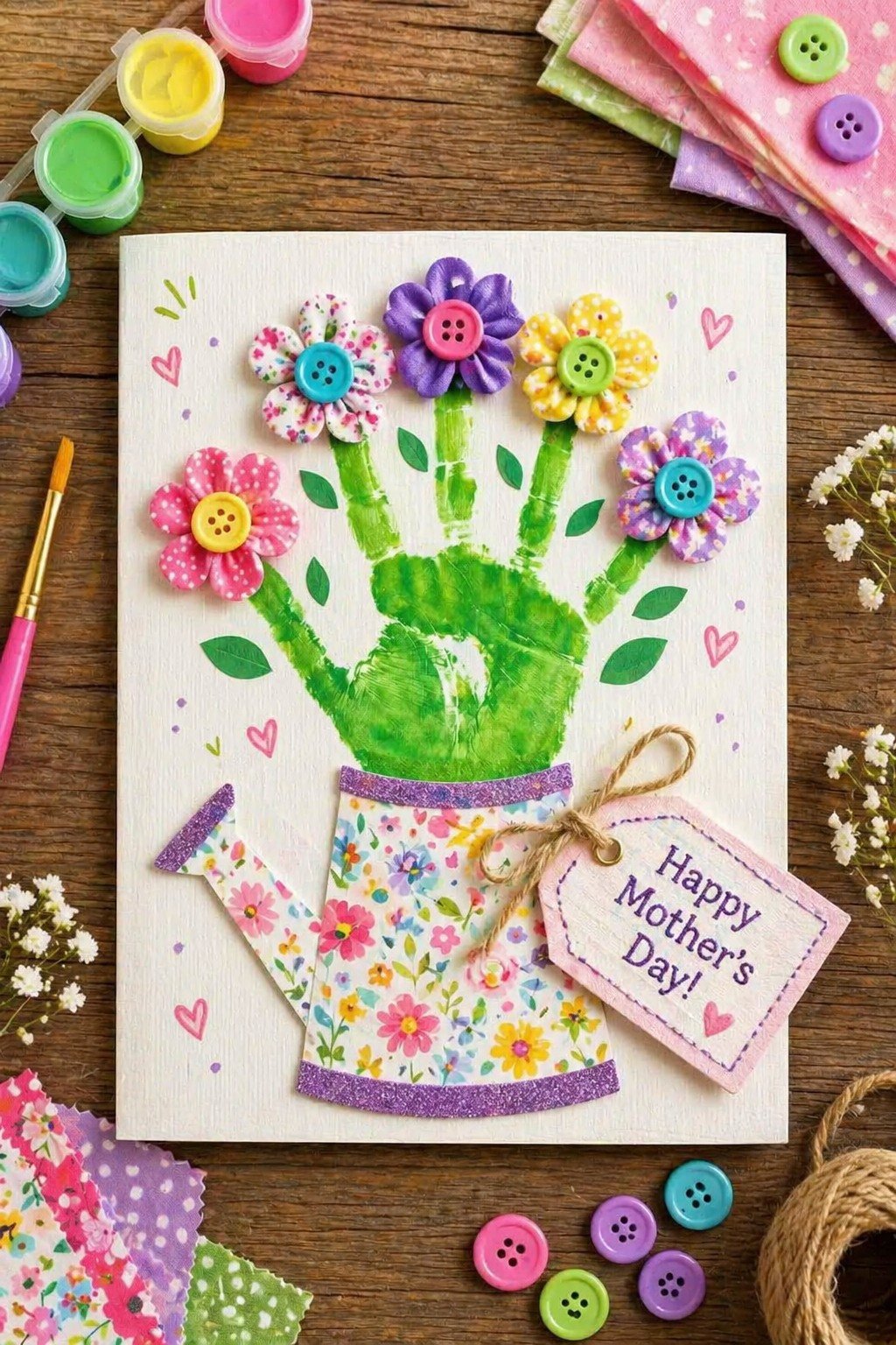 Button Bouquet Thank-You Notes