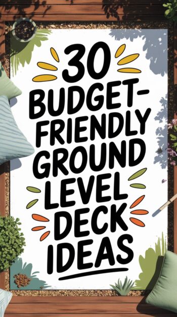 30 Budget-Friendly Ground Level Deck Ideas You’ll Love