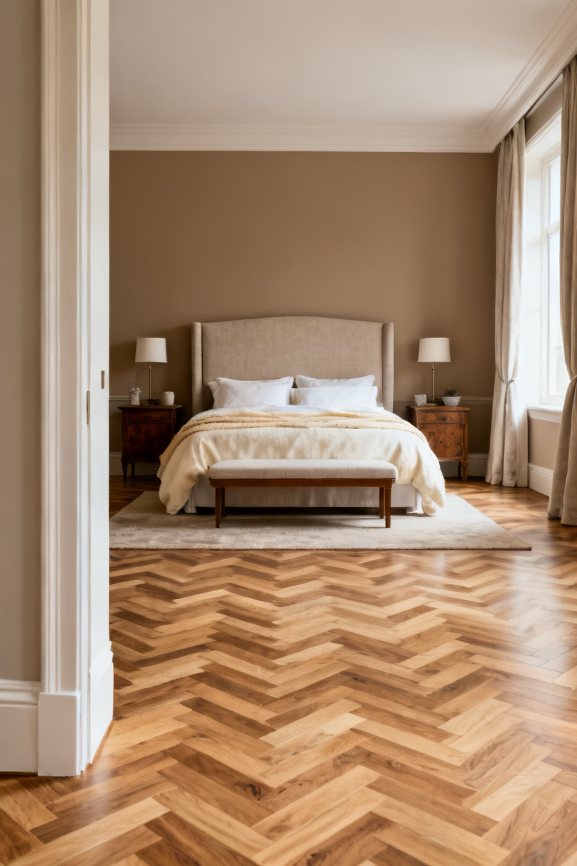 Herringbone Around the Bed