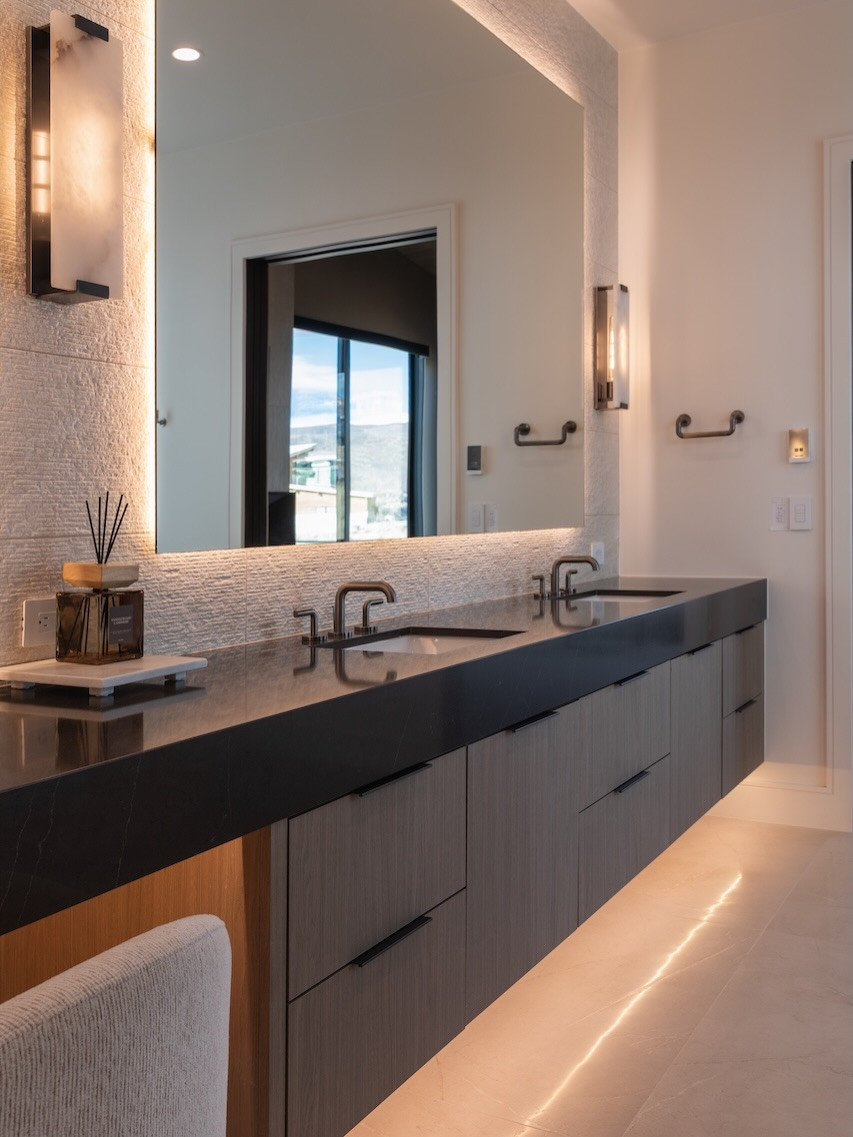 integrated lighting around the vanity Integrated Lighting Around the Vanity