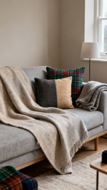 Layer Wool Throws and Tartan