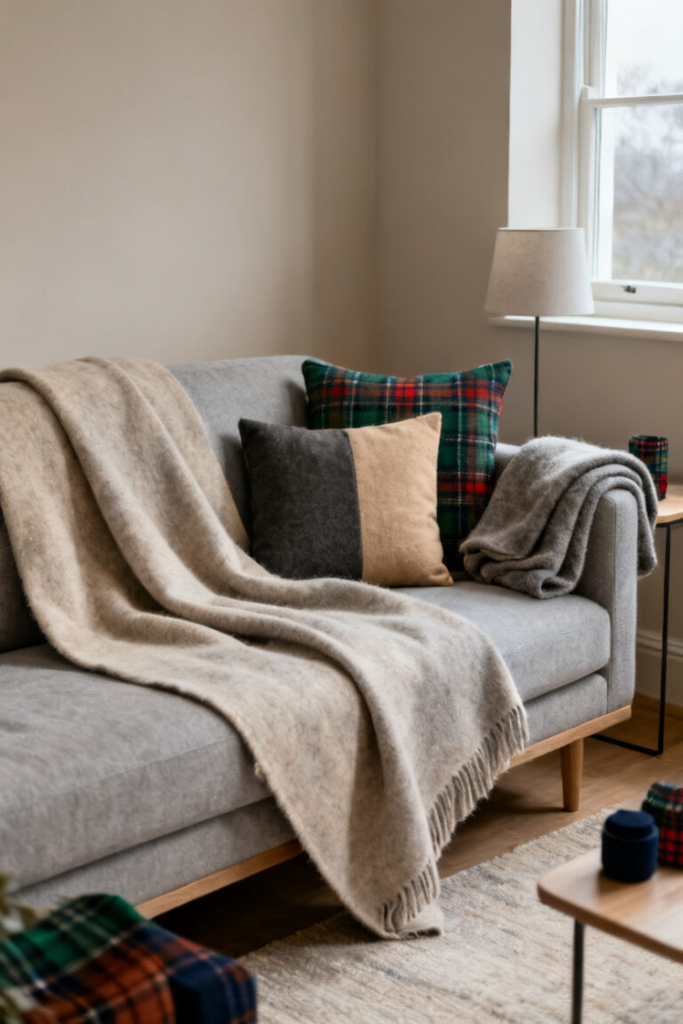 Layer Wool Throws and Tartan