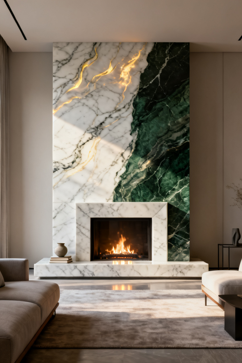Marble Surround With Subtle Drama