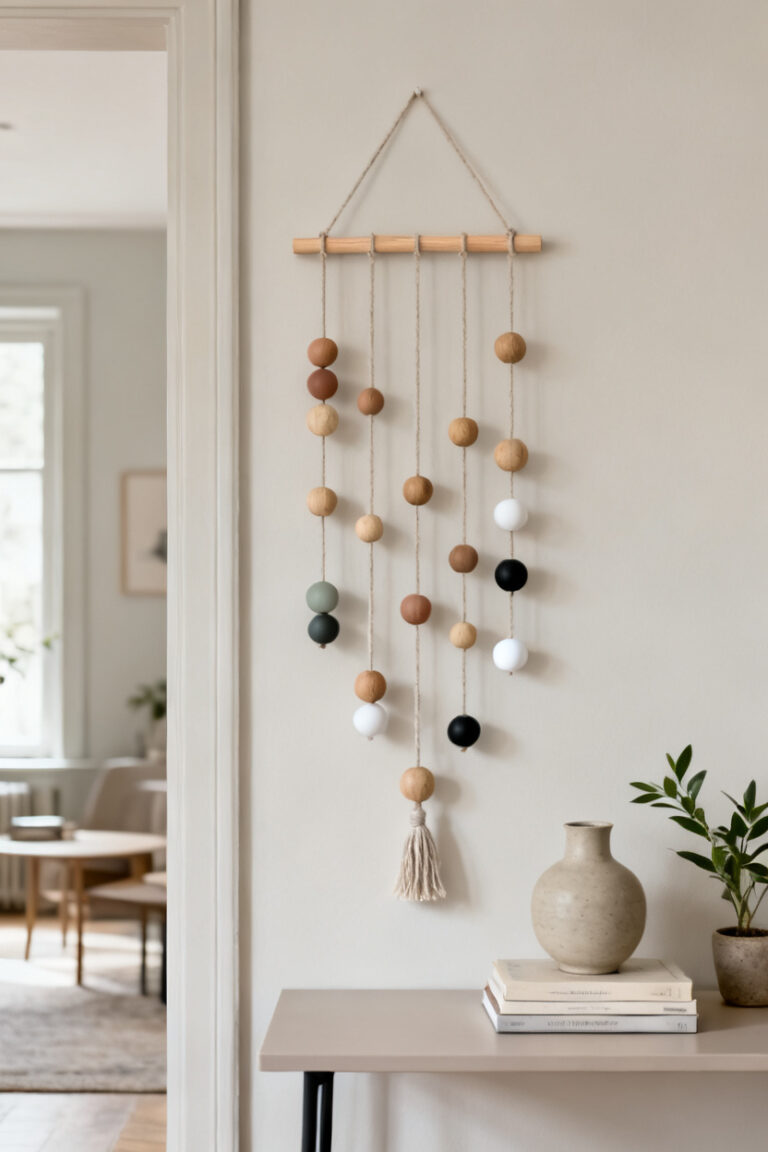 Minimalist Wooden Bead Strand