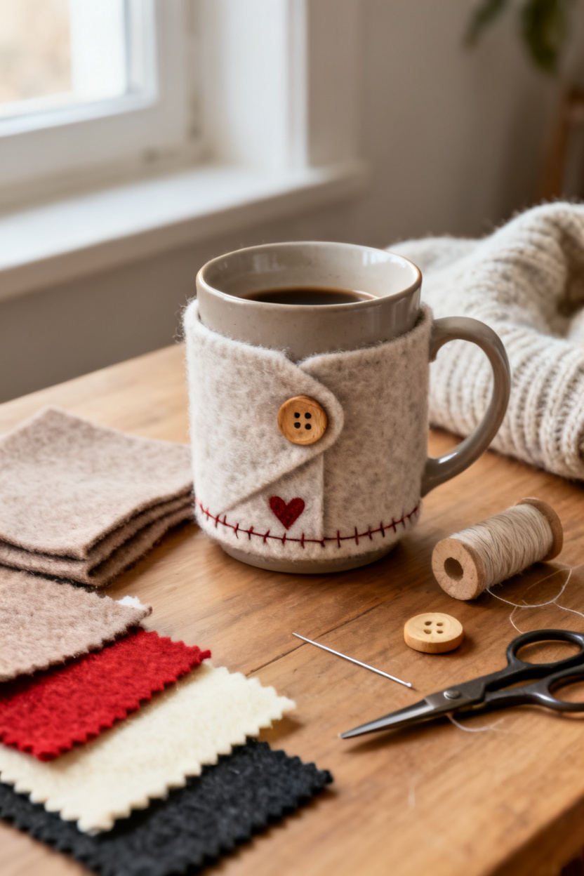 No-Knit Mug Cozy Charm