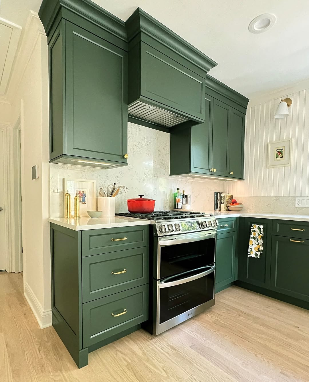 Paint Cabinets in Deep Green