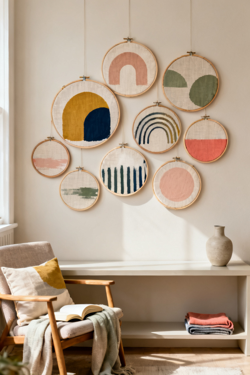 Painted Hoop Art for Color