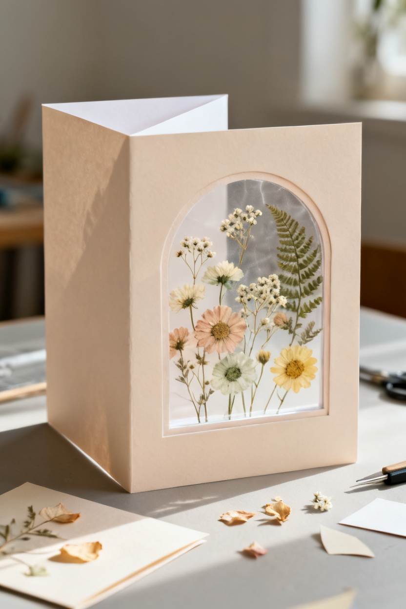 Pressed Flower Window Cards