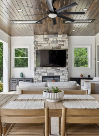 Roofed Lounge with Ceiling Fans