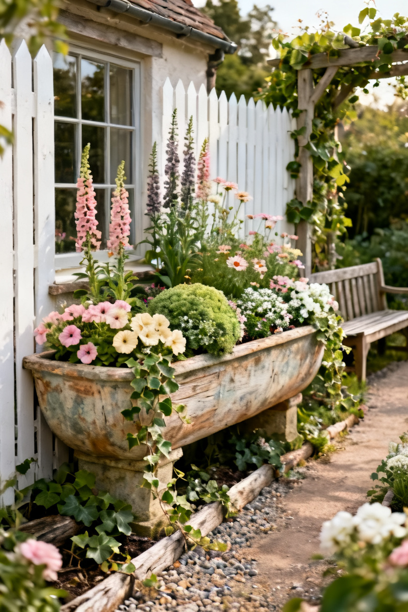 rustic troughs for cottage style Rustic Troughs for Cottage Style