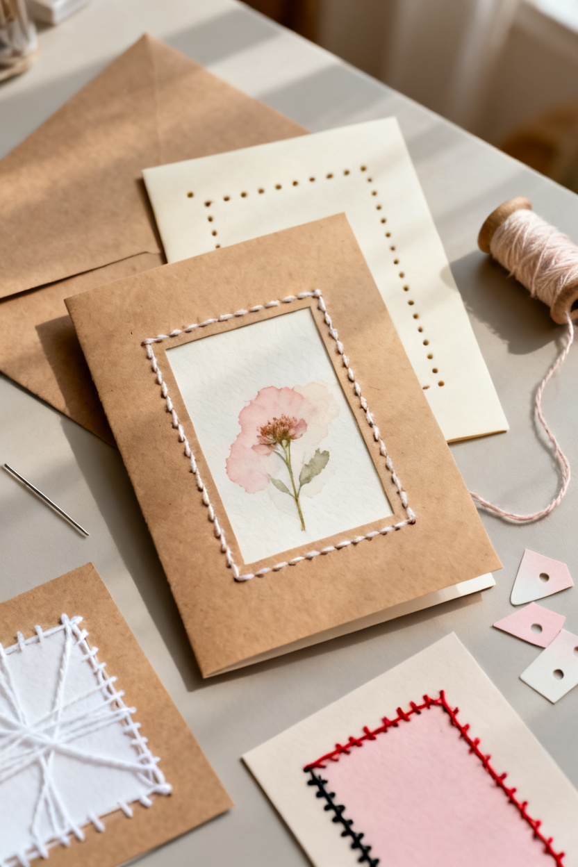 Stitched Edge Greeting Cards