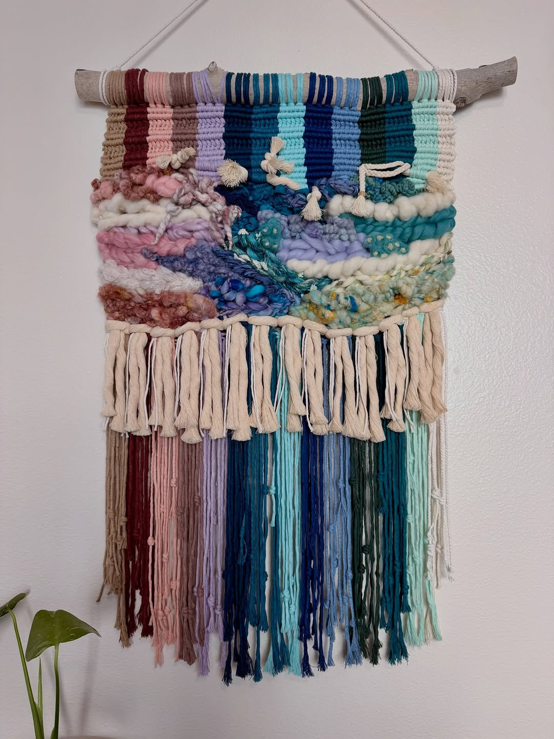 textured yarn and macrame pieces Textured Yarn and Macramé Pieces