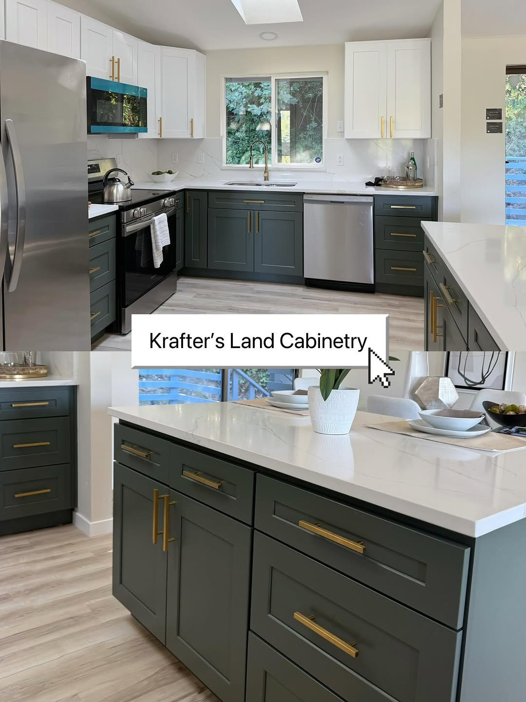 Use Two-Tone Upper and Lower Cabinets