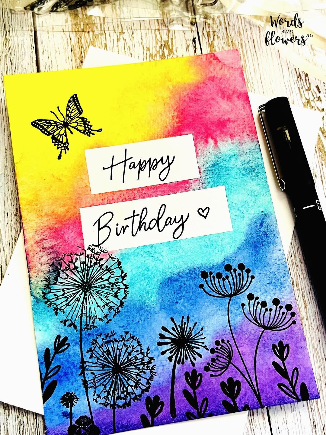 Watercolor Wash Birthday Notes